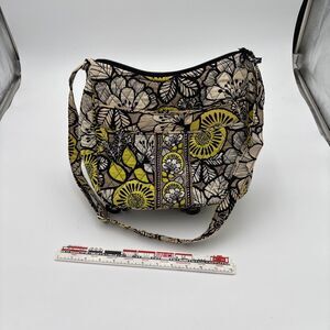 Vera Bradley shoulder bag gray yellow white and black